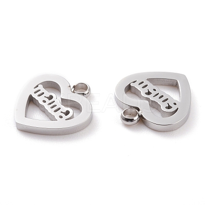 Non-Tarnish 304 Stainless Steel Charms STAS-Y002-03P-1