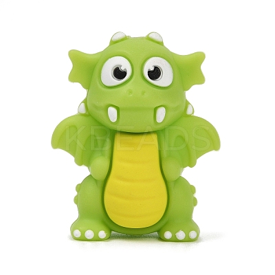 Dinosaur Food Grade Silicone Focal Beads SIL-A009-01A-1