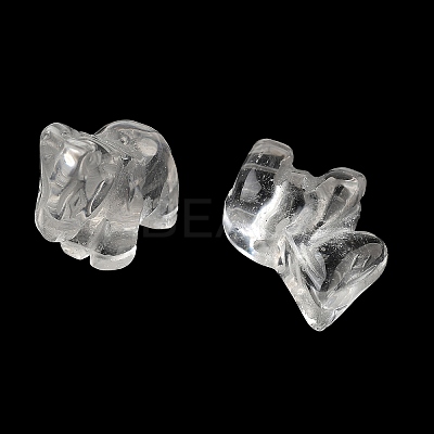 Natural Quartz Crystal Carved Half Hole Beads G-K367-02A-1