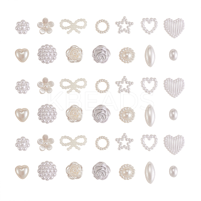 ABS Plastic Imitation Pearl Cabochons OACR-CJ0001-08-1