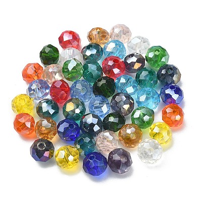 1200Pcs 15 Colors Electroplate Glass Beads Strands EGLA-YW0001-53-1