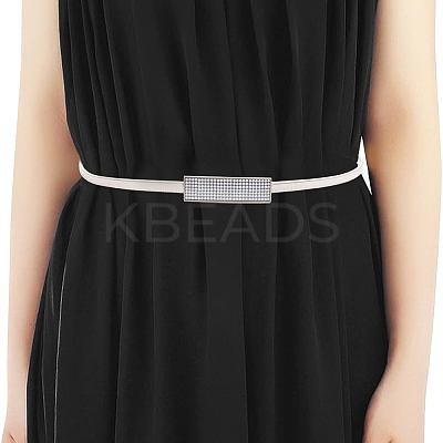 Iron & Resin Rhinestones Waist Chain Belts for Women Ladies Dress AJEW-WH20072-04S-1
