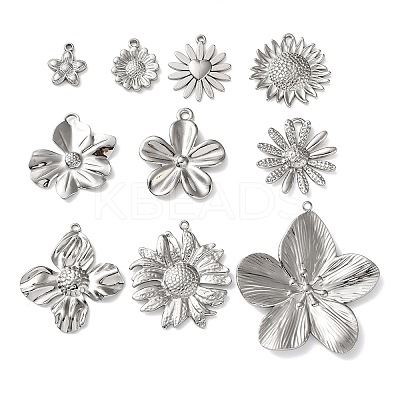 10Pcs 304 Stainless Steel Pendants STAS-P426-06P-1