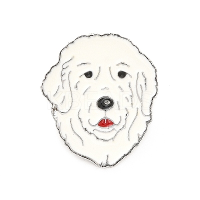 Dog Enamel Pin with Brass Butterfly Clutches LS-JEWB-A006-03C-1