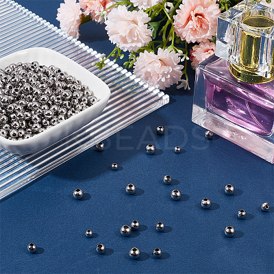 1200Pcs 3 Style 304 Stainless Steel Beads STAS-BBC0003-60P-1