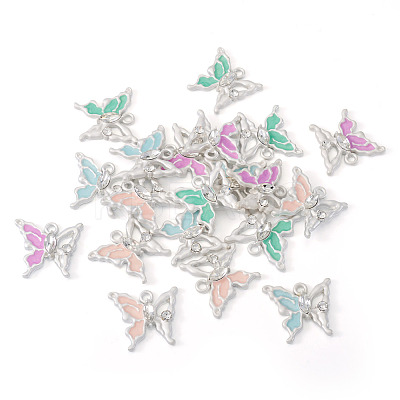 20Pcs 4 Colors Alloy Enamel Pendants ENAM-TA0003-29S-1