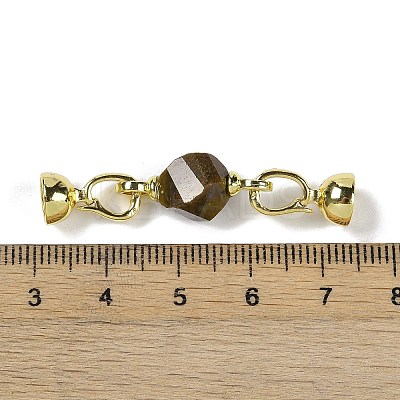 Natural Ocean Agate with Brass Fold Over Clasps G-G141-02G-13-1