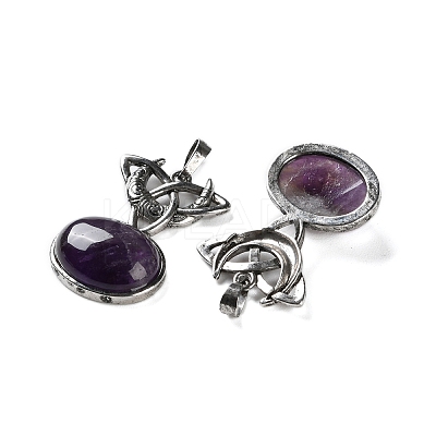 Natural Amethyst Pendants G-F777-02AS-08-1