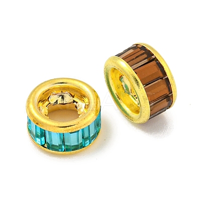 Brass European Beads KKB-L215-028G-1