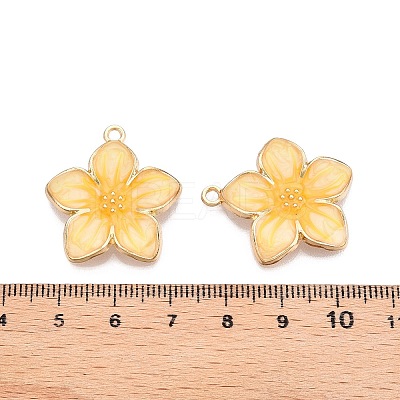 Rack Plating Alloy Enamel Pendants X-ENAM-N056-365KCG-1