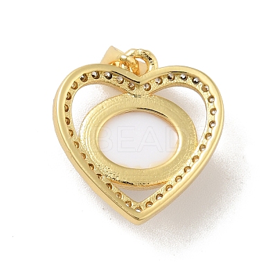 Brass Micro Pave Cubic Zirconia Pendants KK-B059-43G-B-1