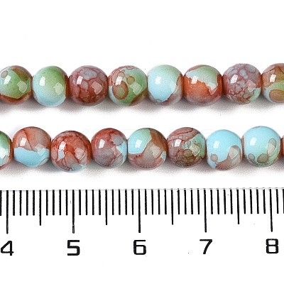 Baking Paint Glass Bead Strands GLAA-H031-01A-04-1