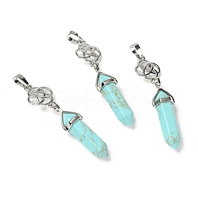 Natural & Synthetic Gemstone Pendant G-J393-HP-1