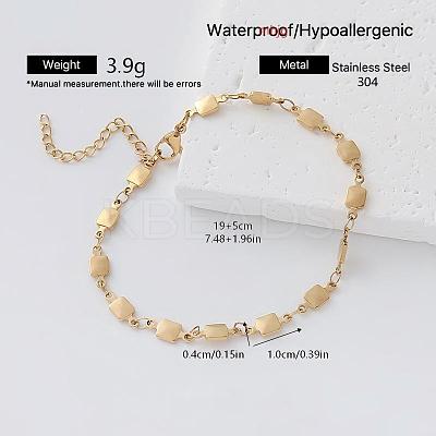 Elegant 304 Stainless Steel Link Chain Bracelets for Women XA7363-2-1