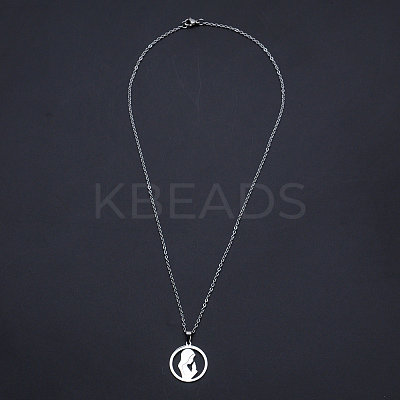 Non-Tarnish 201 Stainless Steel Pendants Necklaces NJEW-S105-JN684-45-1-1