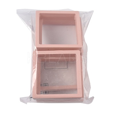 5Pcs Square Transparent PE Thin Film Suspension Jewelry Display Box CON-FS0001-19A-1