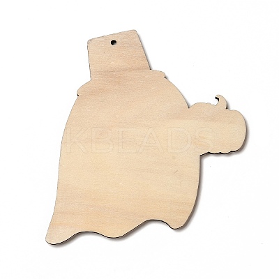 Single Face Printed Wood Big Pendants WOOD-I010-09H-1