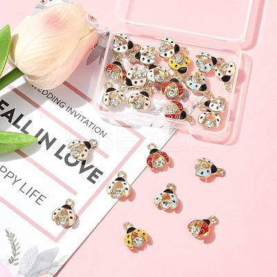 24Pcs Alloy Enamel Charms ENAM-FS0003-76-1