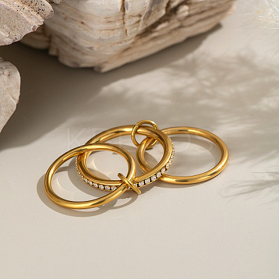 304 Stainless Steel Finger Rings for Women GN6339-1