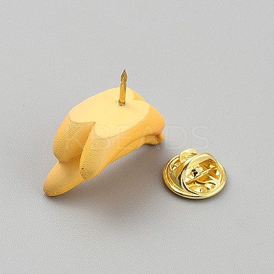 Resin Alloy Lapel Pin Backs for Backpack Clothes JEWB-CJC0008-01J-1