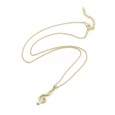 Brass Micro Pave Clear Cubic Zirconia Pendant Necklaces NJEW-B101-03G-04-1