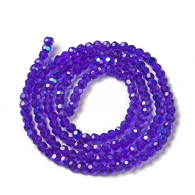Electroplate Transparent Glass Beads Strands LS-EGLA-A035-T3mm-L06-1