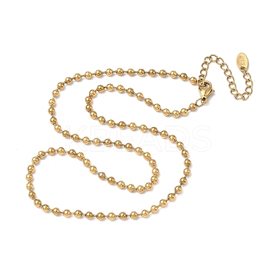3MM 304 Stainless Steel Ball Chain Necklaces NJEW-D322-02G-1