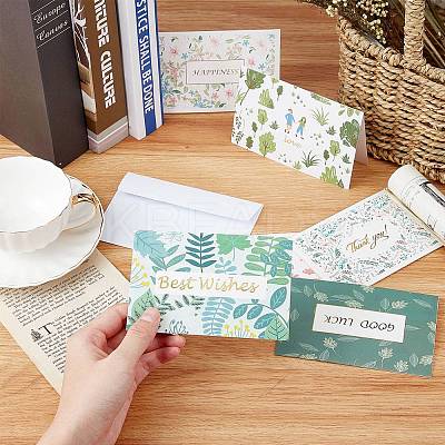 Envelope and Floral Pattern Thank You Cards Sets DIY-CP0001-82-1