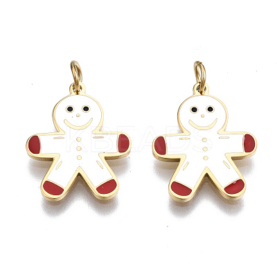 316 Surgical Stainless Steel Enamel Pendants STAS-S116-377G-1