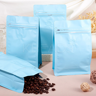 10Pcs BOPP and Aluminized PET and PE Resealable Coffee Zipper Bags with Valve ABAG-TA0001-93C-1