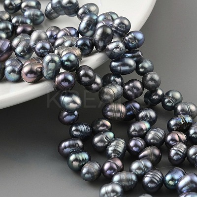 Dyed Natural Cultured Freshwater Pearl Beads Strands PEAR-A006-28A-X-1