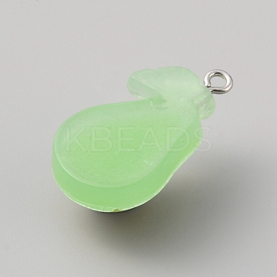 Translucent Resin Pendants RESI-WH0022-02B-1