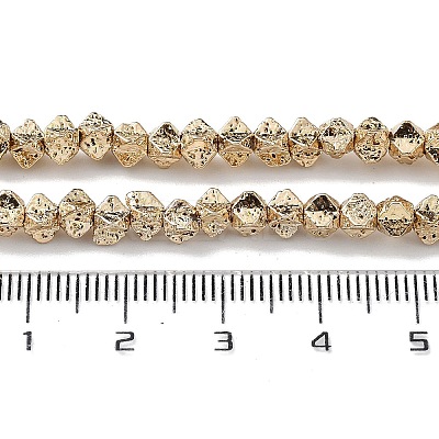 Electroplated Synthetic Lava Rock Beads Strands X-G-H303-A07-LG-1-1