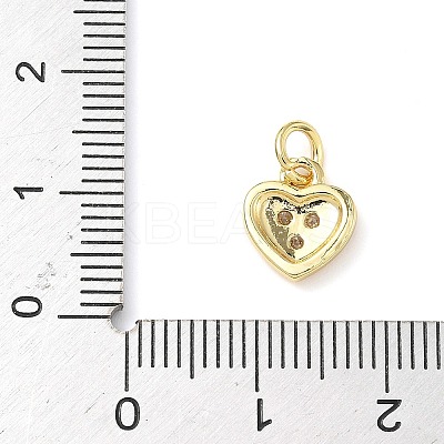 Brass Micro Pave Cubic Zirconia Pendants ZIRC-I356-26G-1