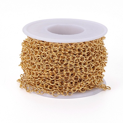 PVD Vacuum Plating 304 Stainless Steel Cable Chains CHS-F007-04G-1