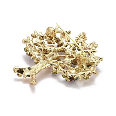 Colorful Christmas Tree Rhinestone Brooch LS-JEWB-A004-11G-1
