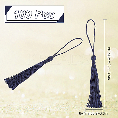 100Pcs Polyester Tassel Big Pendant Decorations FIND-SC0003-36D-1
