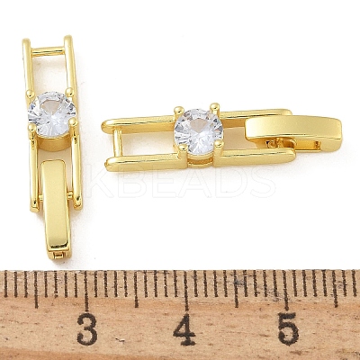 Rack Plating Brass Micro Pave Cubic Zirconia Watch Band Clasps LS-KK-A234-016G-02-1