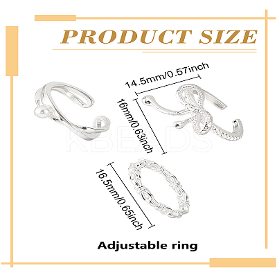1Box Alloy Rings Sets for Women RJEW-LP0002-43-1
