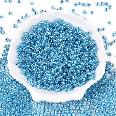 6/0 Transparent Inside Colours Glass Seed Round Beads X1-SEED-N006-004D-1