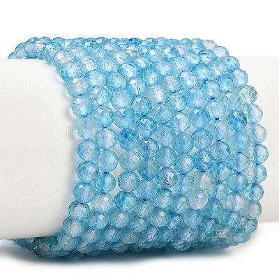 Natural Blue Topaz Beads Strands G-B175-D21-4mm-1