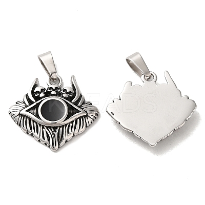 304 Stainless Steel Enamel Pendants STAS-A080-27AS-1
