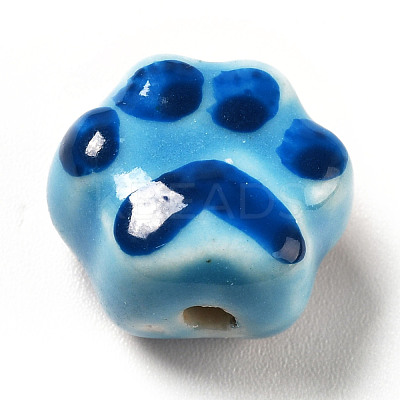 Handmade Printed Porcelain Beads PORC-F005-02A-1