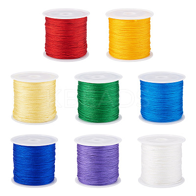 8 Rolls 8 Colors Nylon Braided Cord NWIR-TA0001-24-1