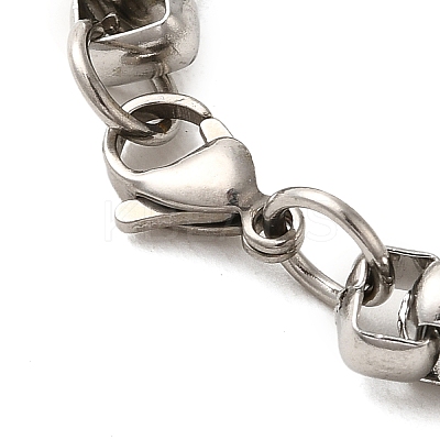 202 Stainless Steel Box Chain Necklaces STAS-A100-18P-1