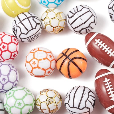 114Pcs 6 Style Acrylic Beads DIY-FS0002-36-1