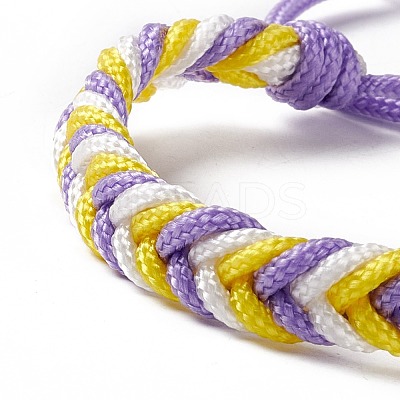 Polyester Wave Braided Cord Bracelet BJEW-B065-01-1