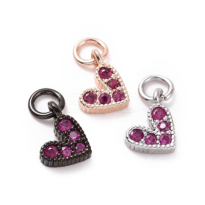 Brass Micro Pave Cubic Zirconia Charms RB-I078-66-M-NR-1