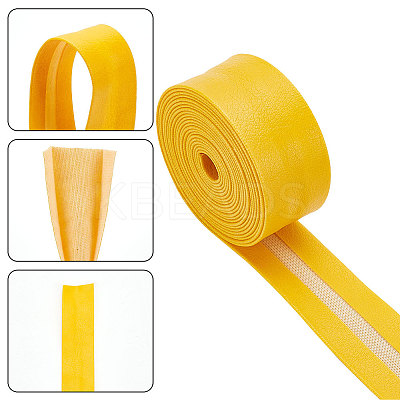 5Pcs 5 Colors Flat PU Leather Folded Edge Band LC-PH0001-09-1