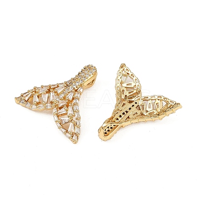Brass Micro Pave Cubic Zirconia Pendants KK-S526-42G-1